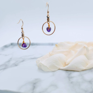 Amethyst Crystal Earrings