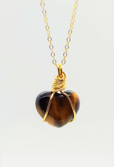 Tiger Tigers Eye Crystal Necklace