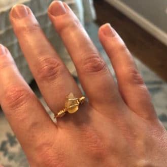 Citrine Wire Wrapped Ring