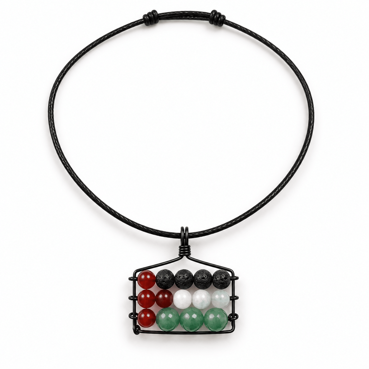 palestine flag necklace